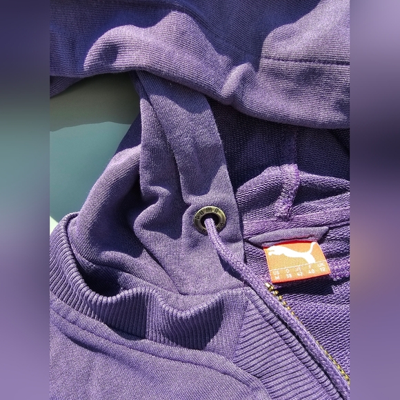 Puma zip-up hoodie jacket medium purple y2k - Picture 8 of 10